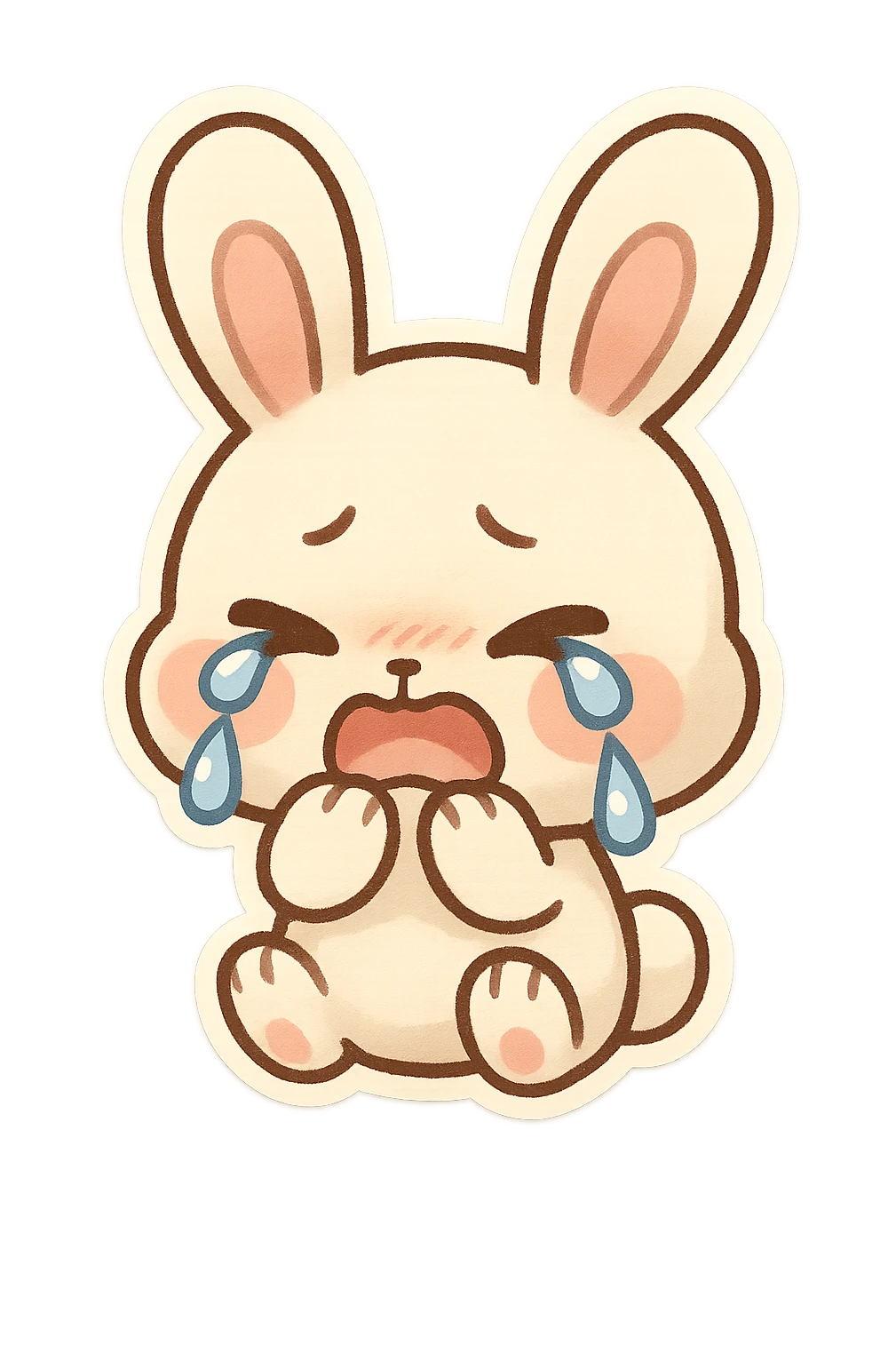 Chibi Crying Bunny emoji
