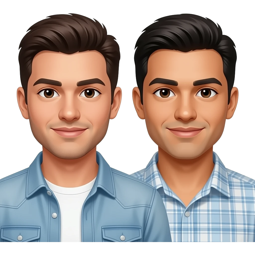 gay white guy and gay Mexican guy emoji