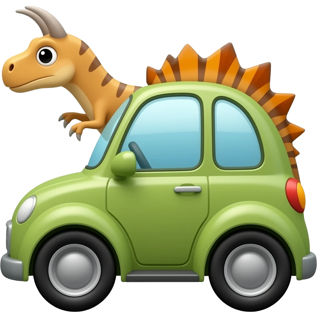 Dinosaur car emoji