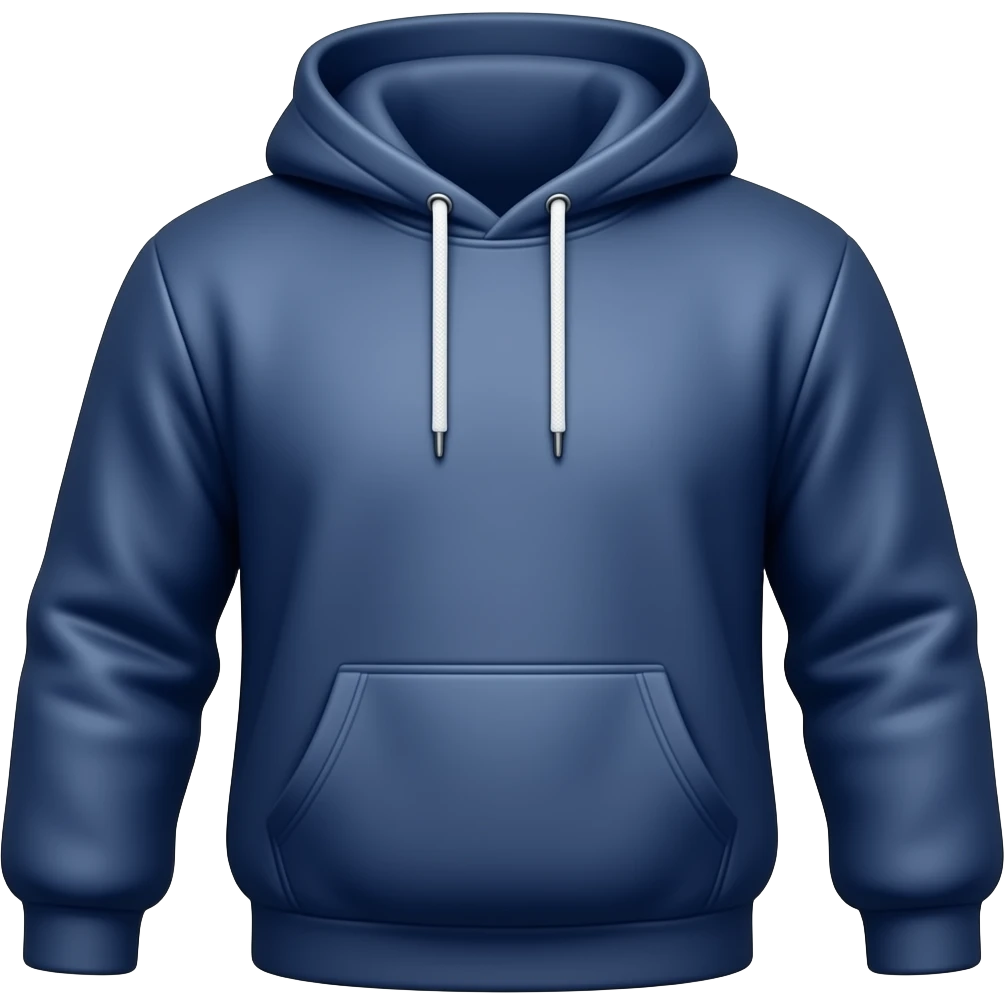 A navy blue hoodie but without a body in it emoji