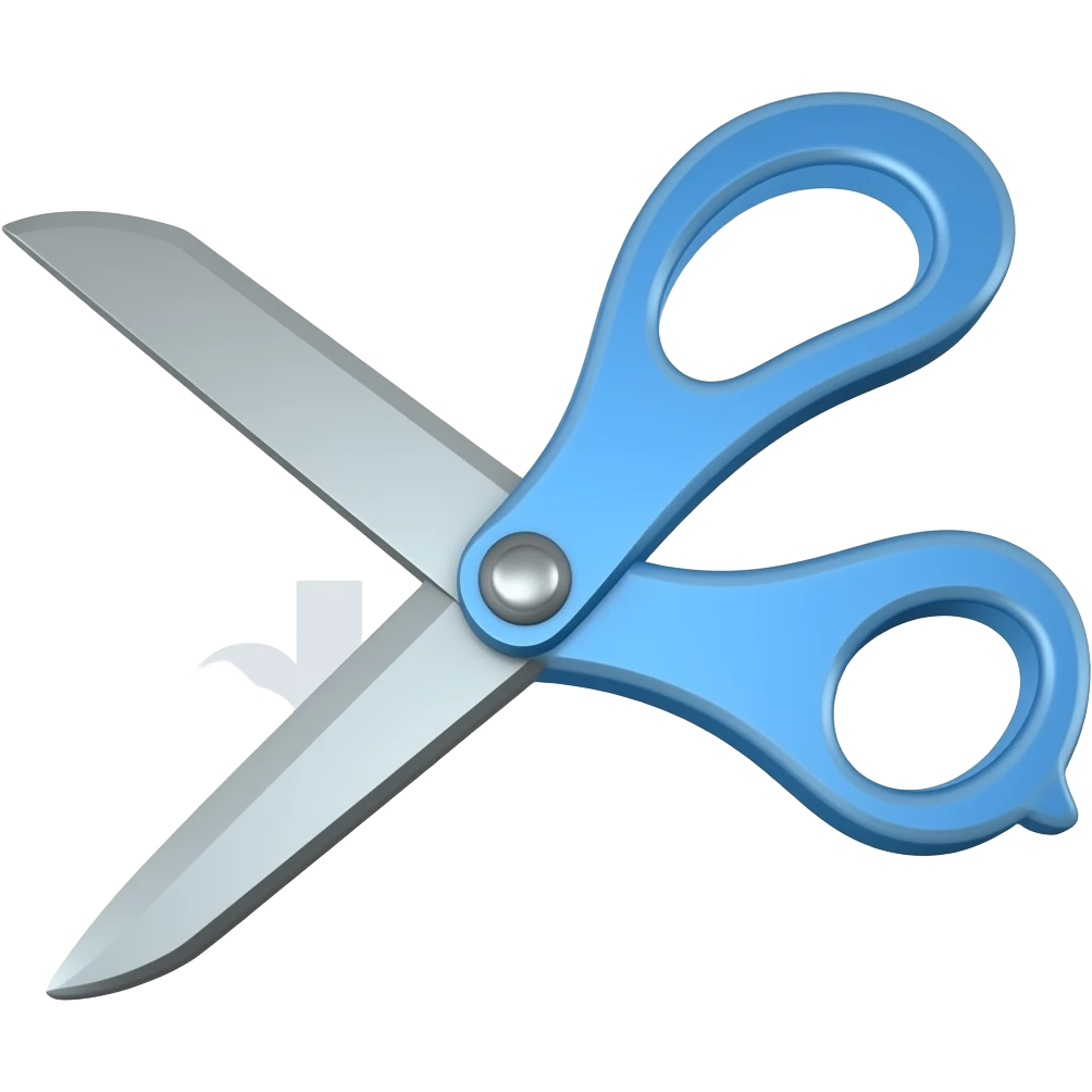 scissors are blue emoji