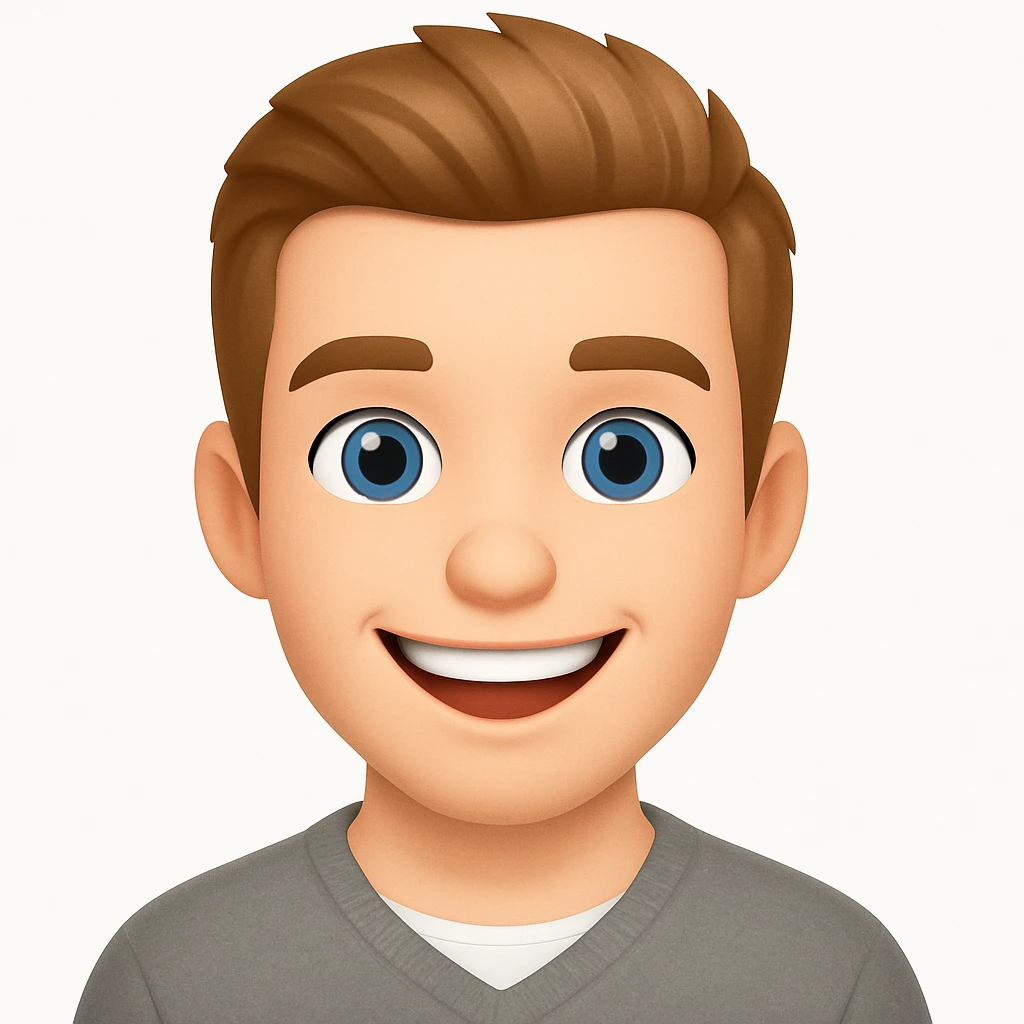 turn the second man in emoji style of the 1st image, match the facial features and clothes emoji