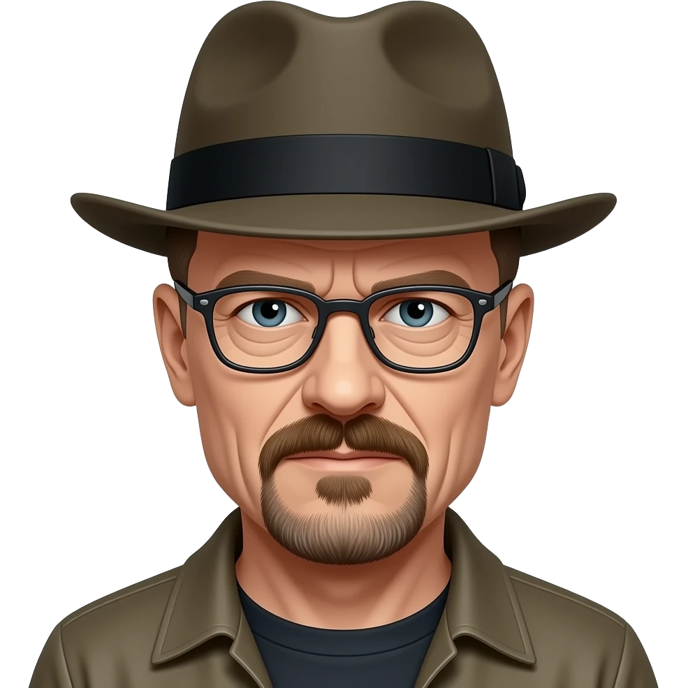 Heisenberg breaking bad with hat emoji