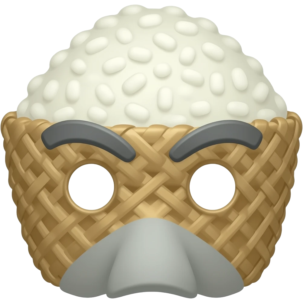 rice mask emoji