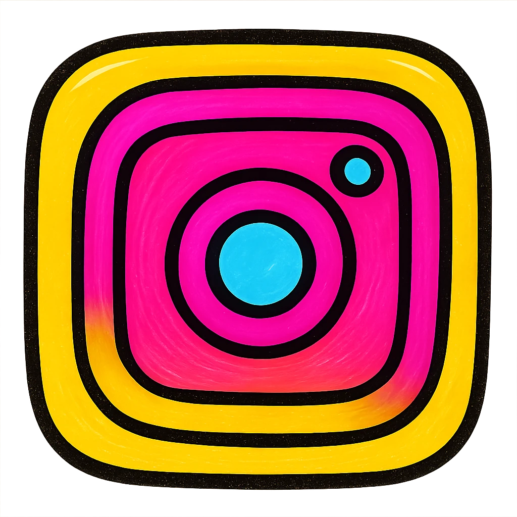 Instagram logo, modern, flat, vibrant colors, no text emoji