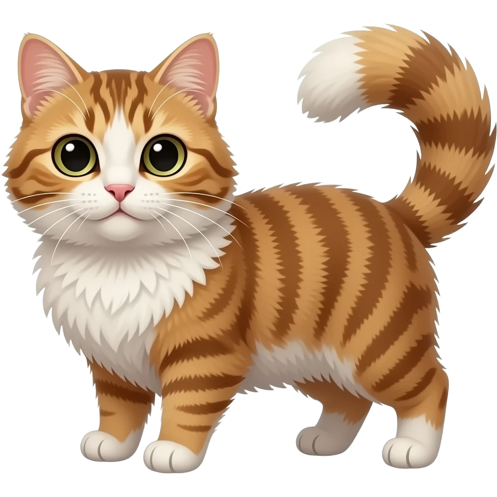 Fuzzy Skookum-Kinkalow-Munchkin-Minskin-Bambino-Lambkin-Napoleon-Cat-hybrid emoji