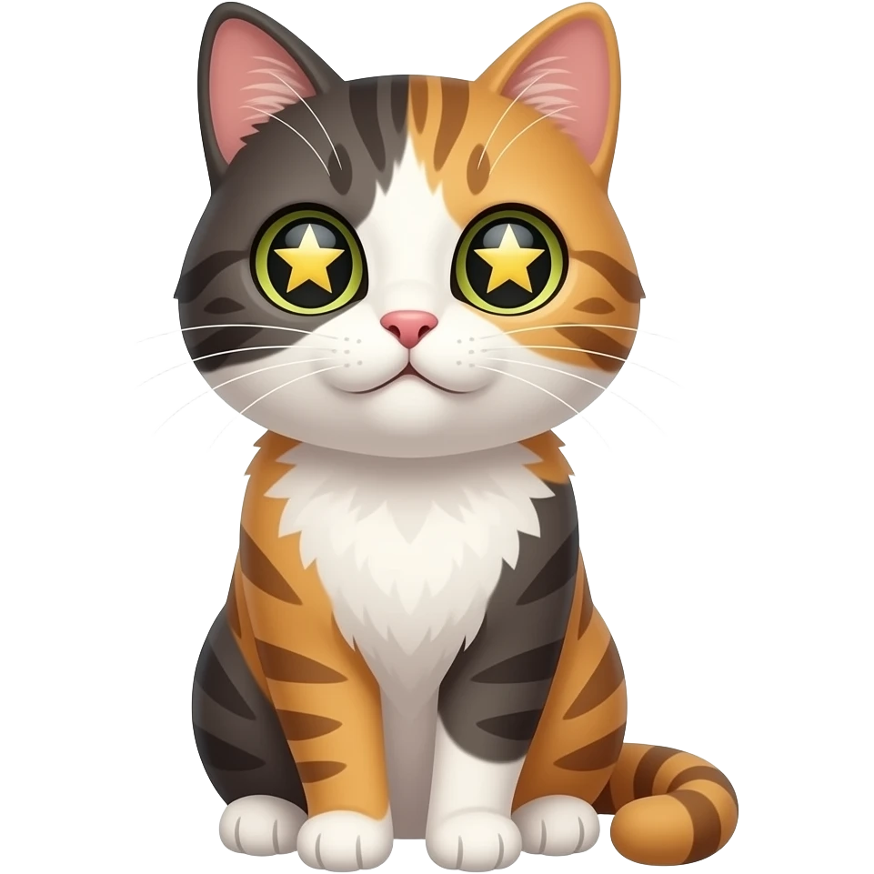 Gato con ojos de estrella emoji