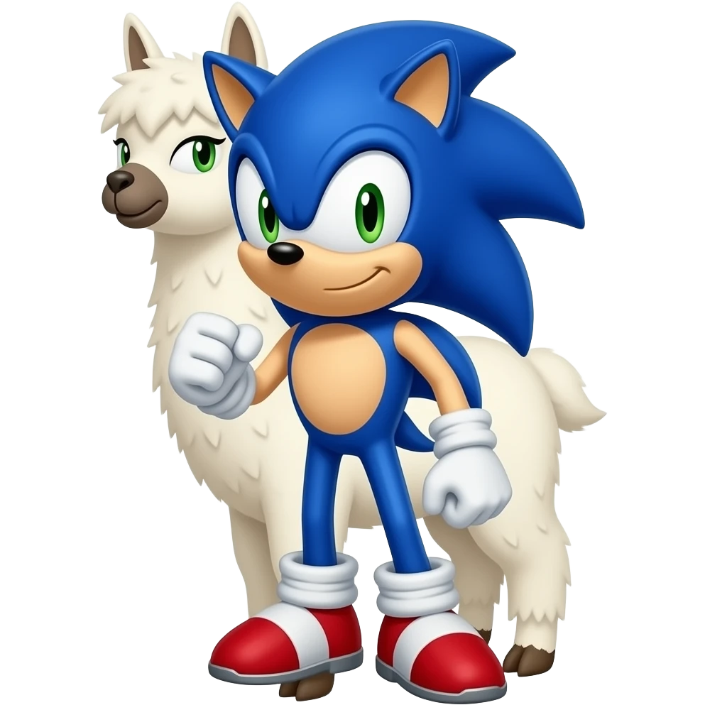 sonic the hedgehog llama emoji