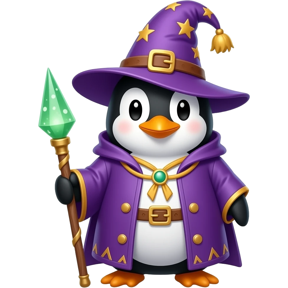 Penguin Wizard emoji