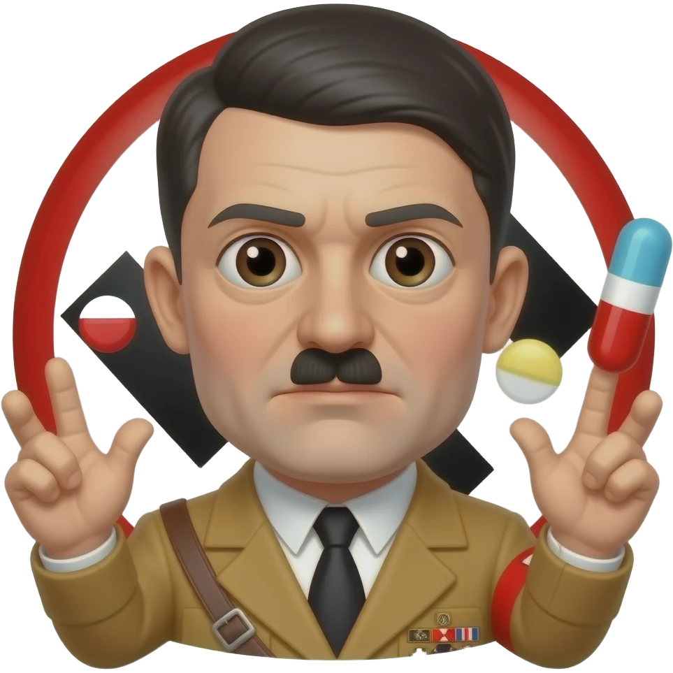 Hitler and Percocet emoji