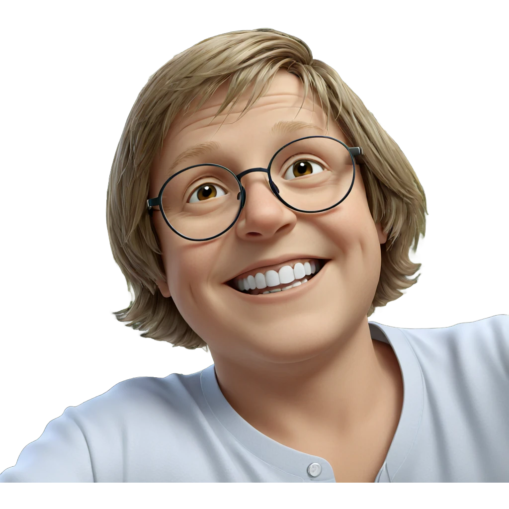 smiling boy in glasses portrait emoji