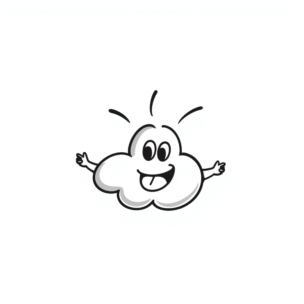 a fart, hand drawn doodle style emoji