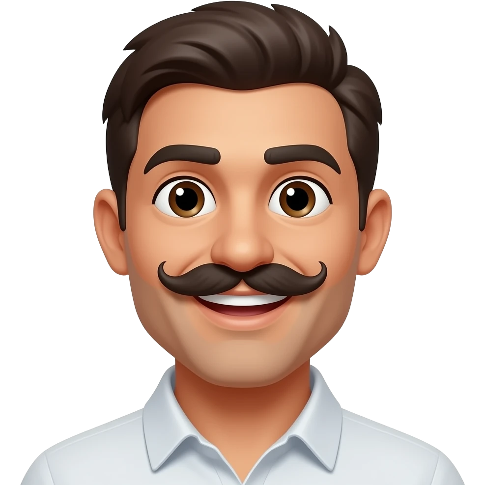 Dualingo karakterleri gibi hareketli bir karakter oluşturmak istiyorum, karakterimizin adı ali bir rehber güleryüzl, sadece bıyıklı olsun emoji