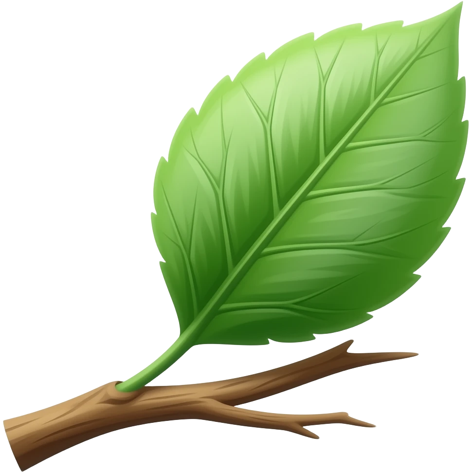 leaf with branch emoji