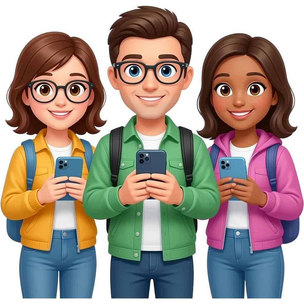 3인 구성 대학생 팀 아이폰 이모티콘 emoji