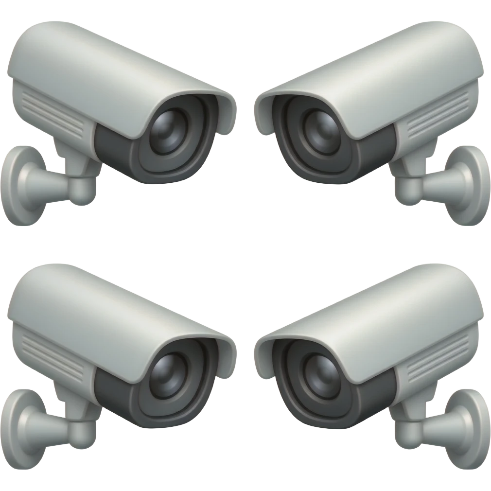 4 Multi direction CCTV cameras in one emoji