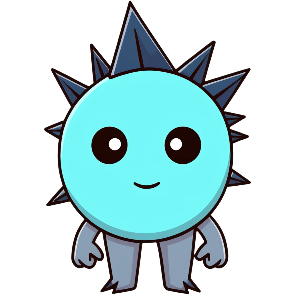 person with spikes through eyes like steel inquisitor emoji
