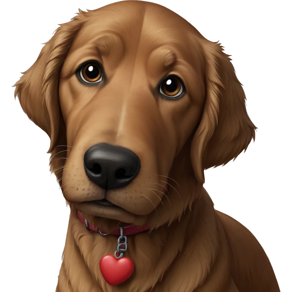 realistic solo dog portrait emoji