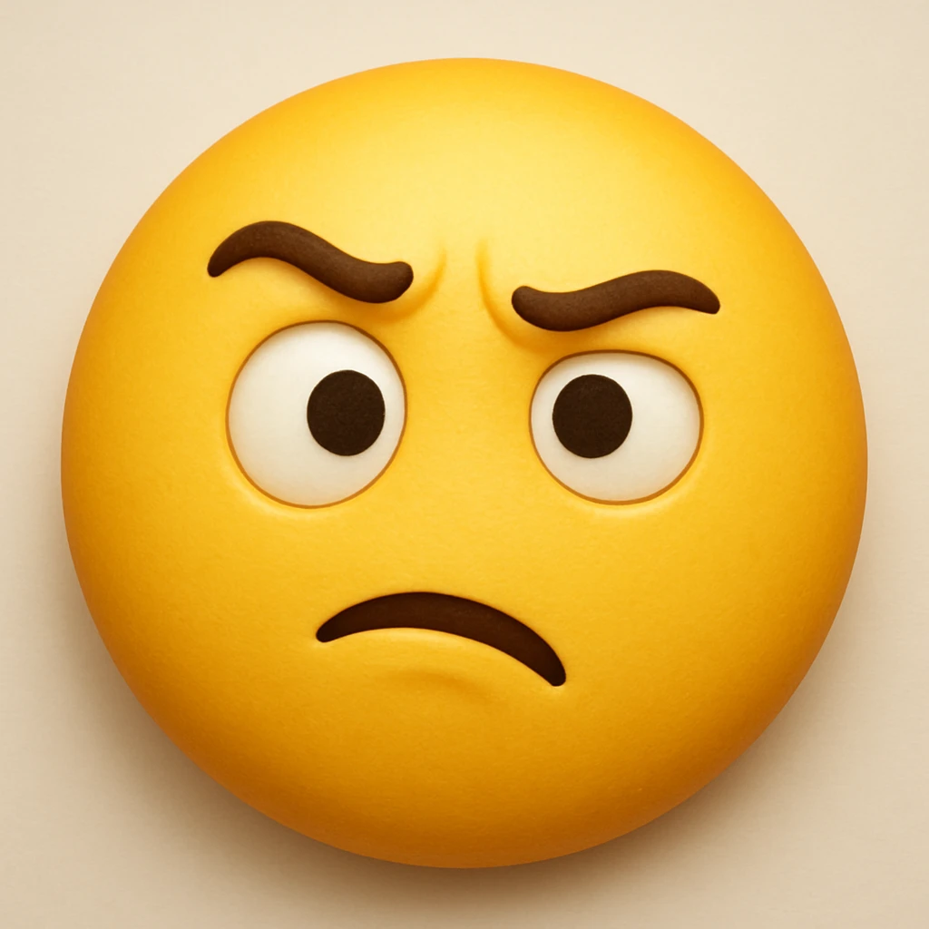 yellow emoji with a confused face emoji