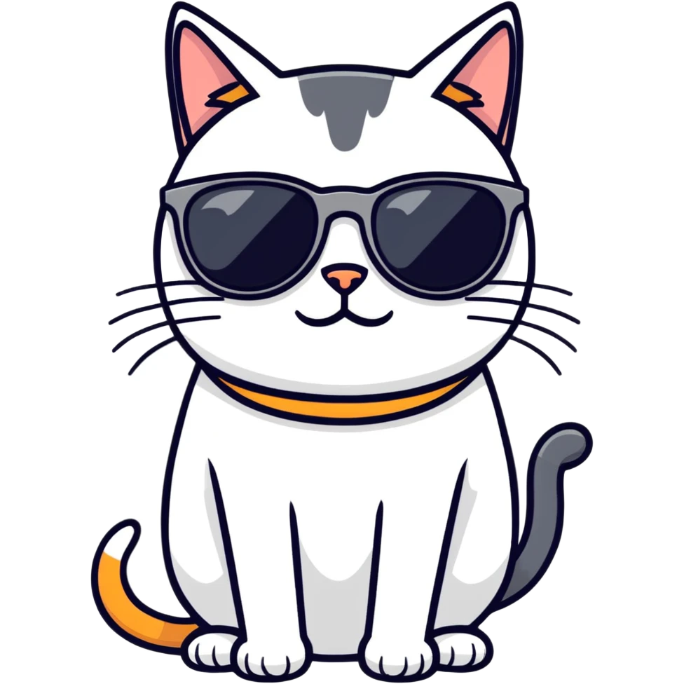 Cat with sunglasses emoji