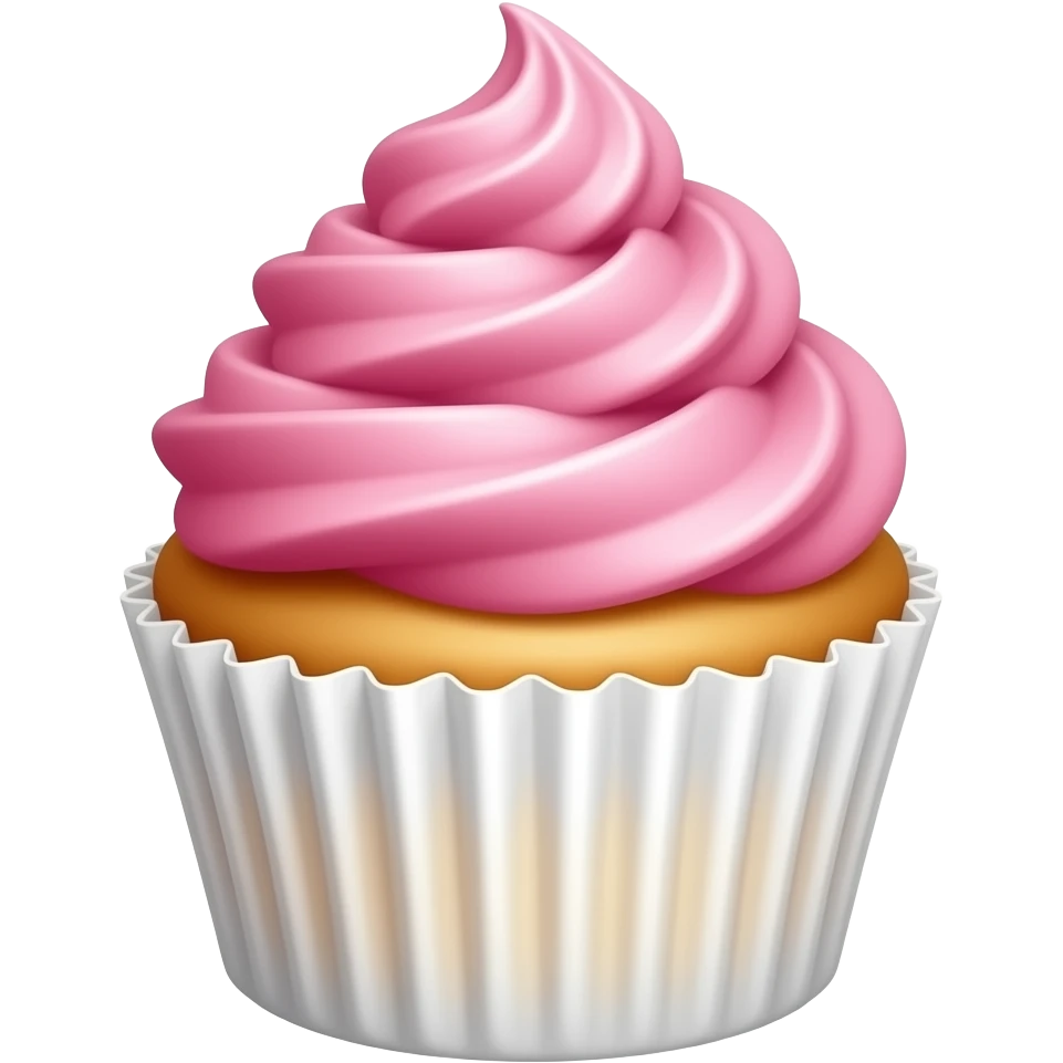 Cupcake with pink icing emoji
