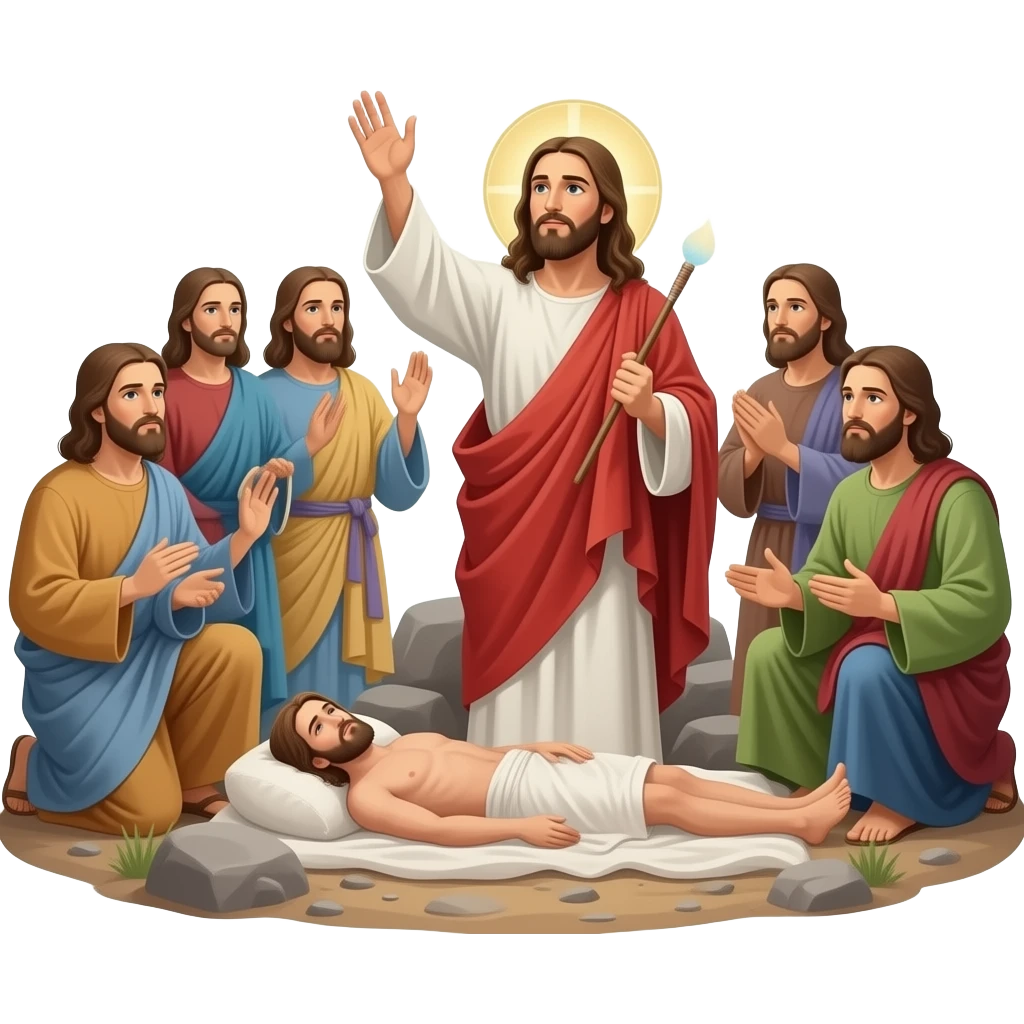 Jesus raises Lazarus from the dead emoji