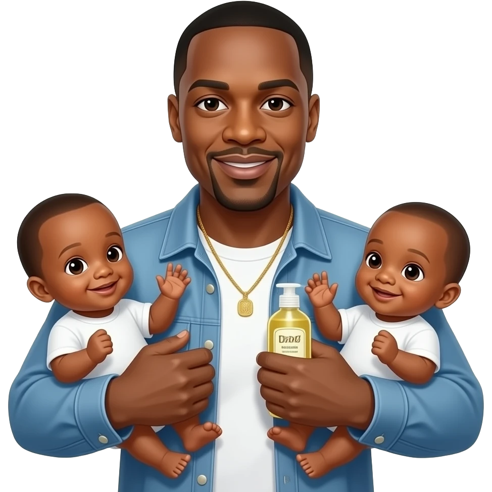 Sean Diddy Combs holding baby’s and baby oil. emoji