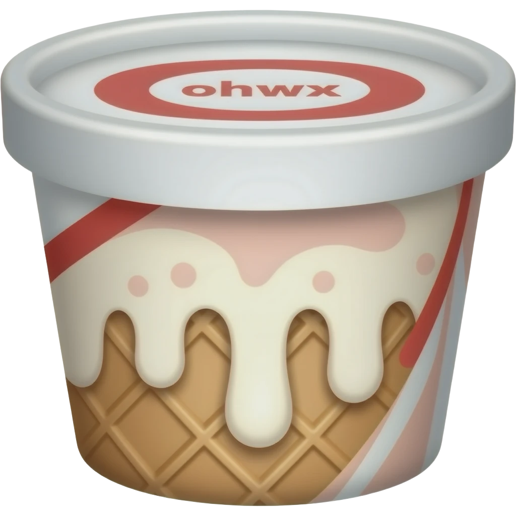 Ice cream  tub emoji