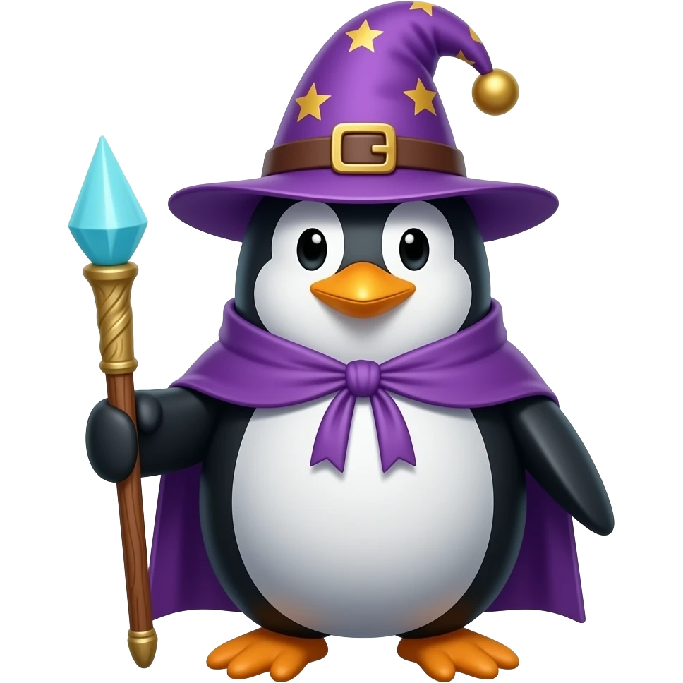 Penguin Wizard emoji
