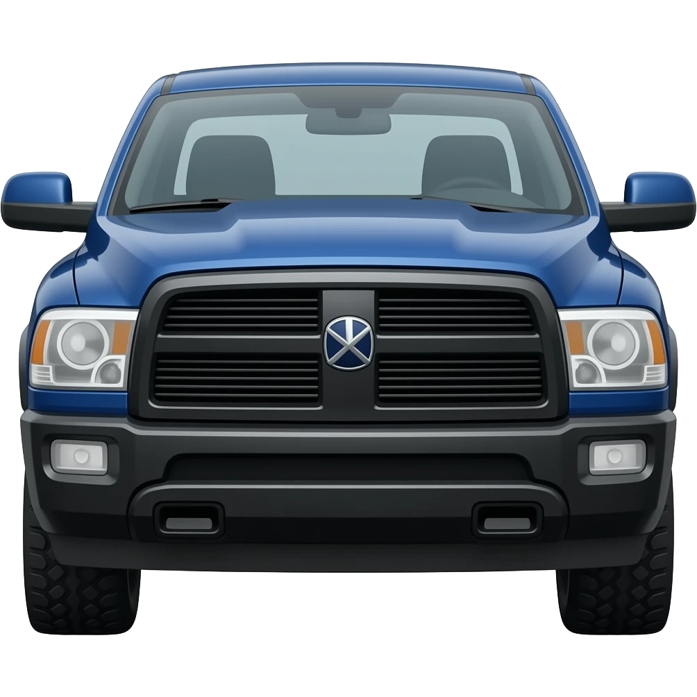 Navy blue ram truck with black trim emoji