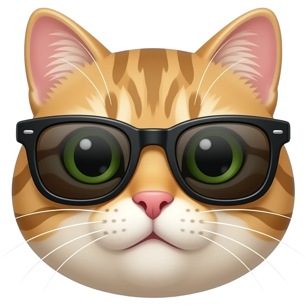 Cat with sunglasses emoji
