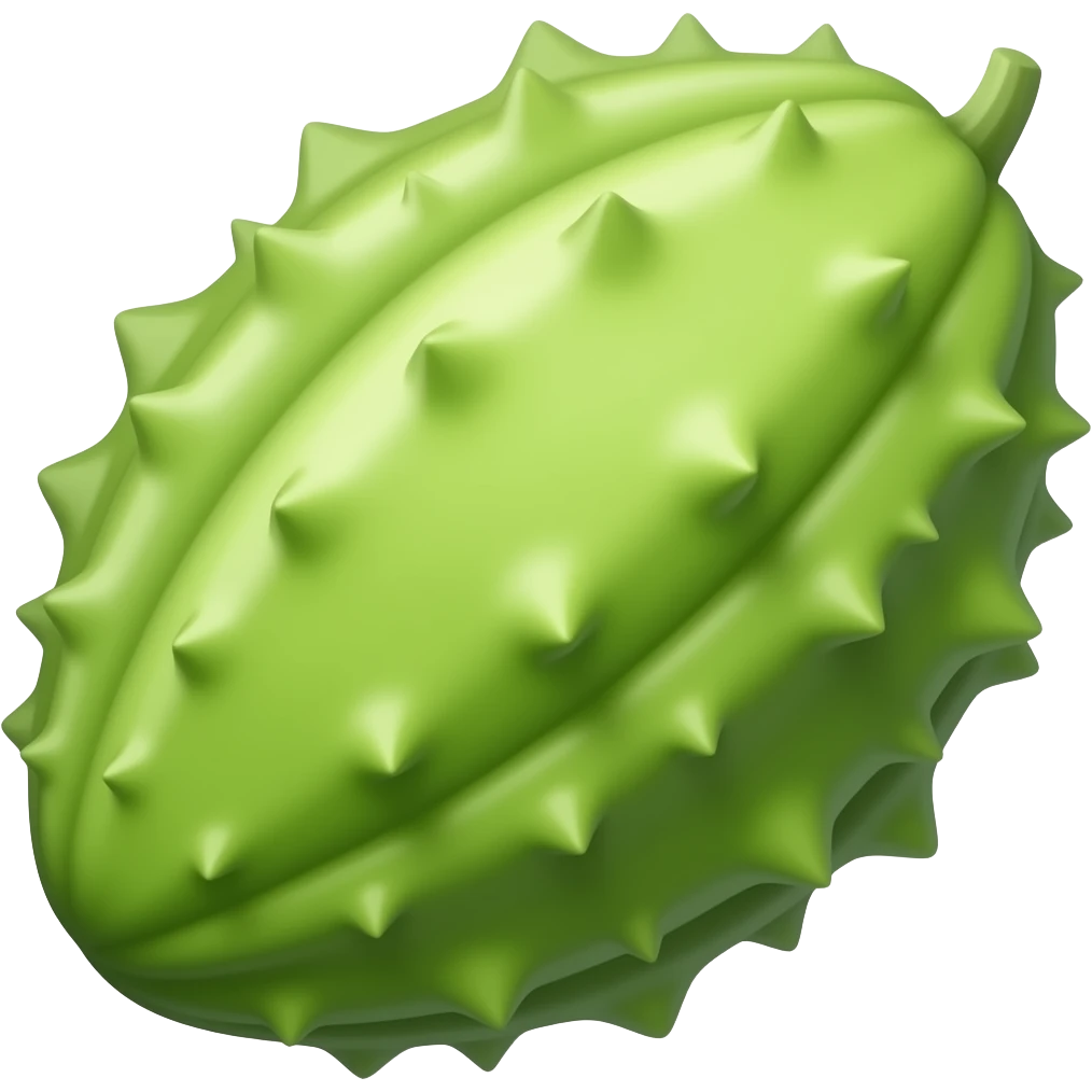Spiky gourd bitter emoji