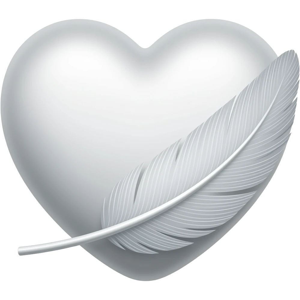 white  heart with wing emoji