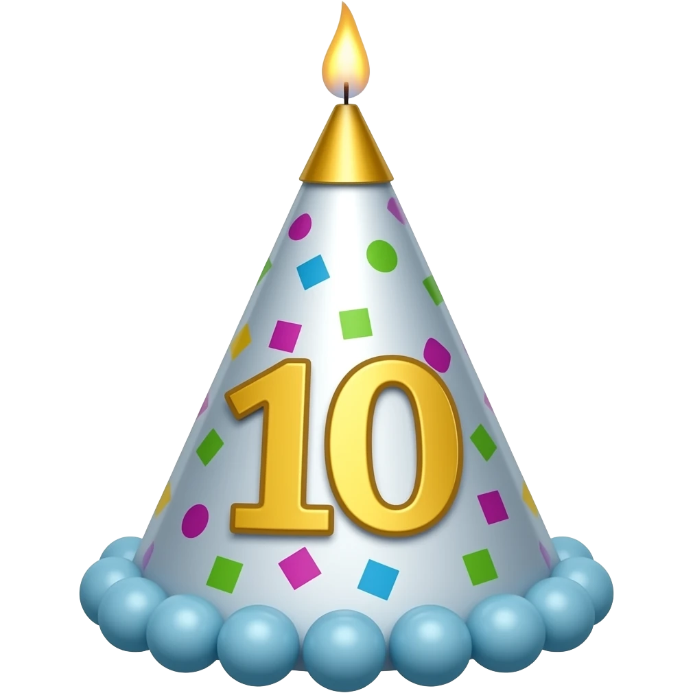 10TH BIRHDAY HAT emoji