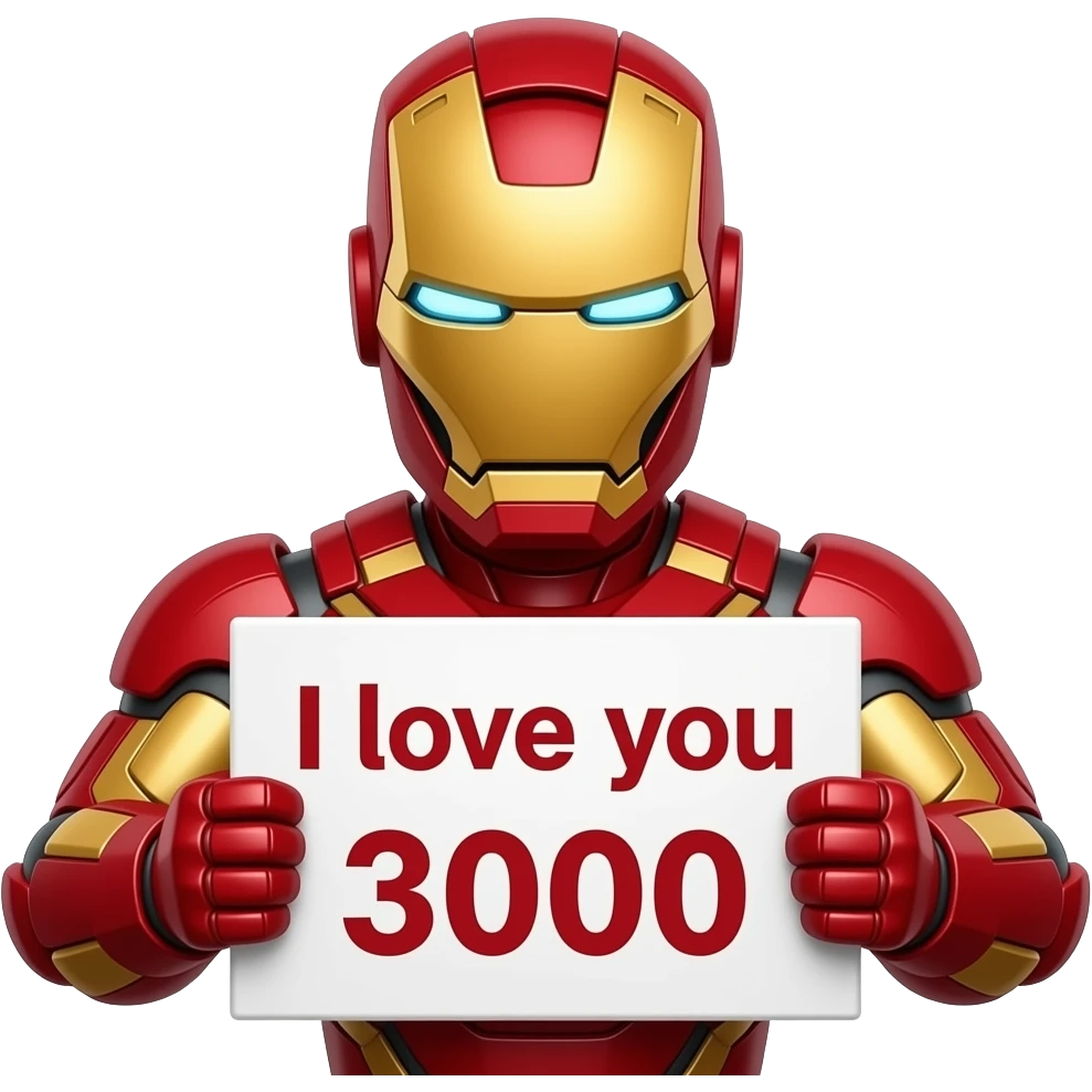 Iron Man love you 3000 emoji