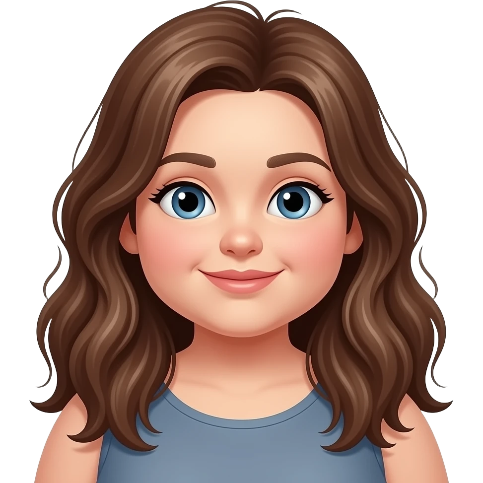 Change hair to gonger and messy and make the girl fatter emoji