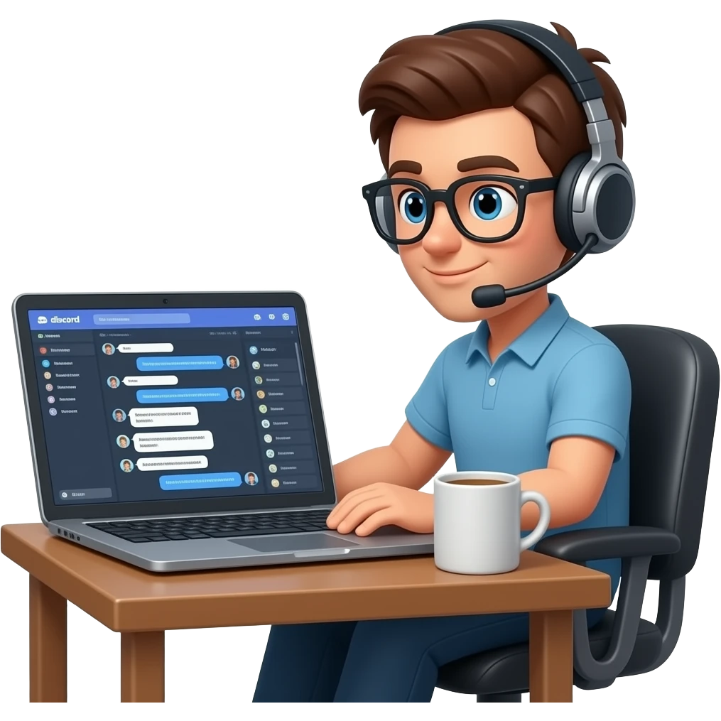 erstell eins wo mann online mit freunden reden über discord die app emoji