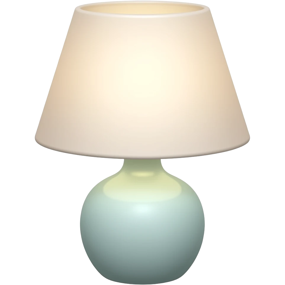 soft pastel table lamp, transparent background inspired by barbie colour pallete emoji