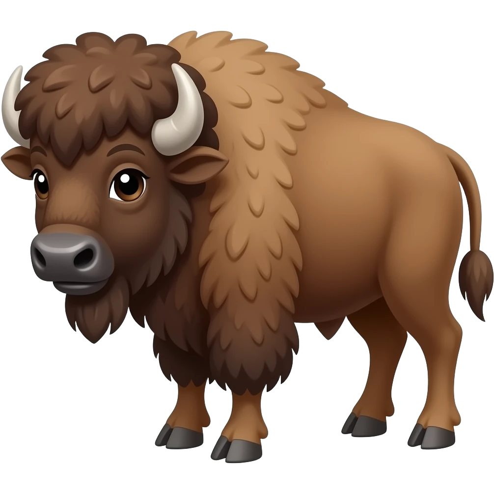 2d cartoon bison calf emoji