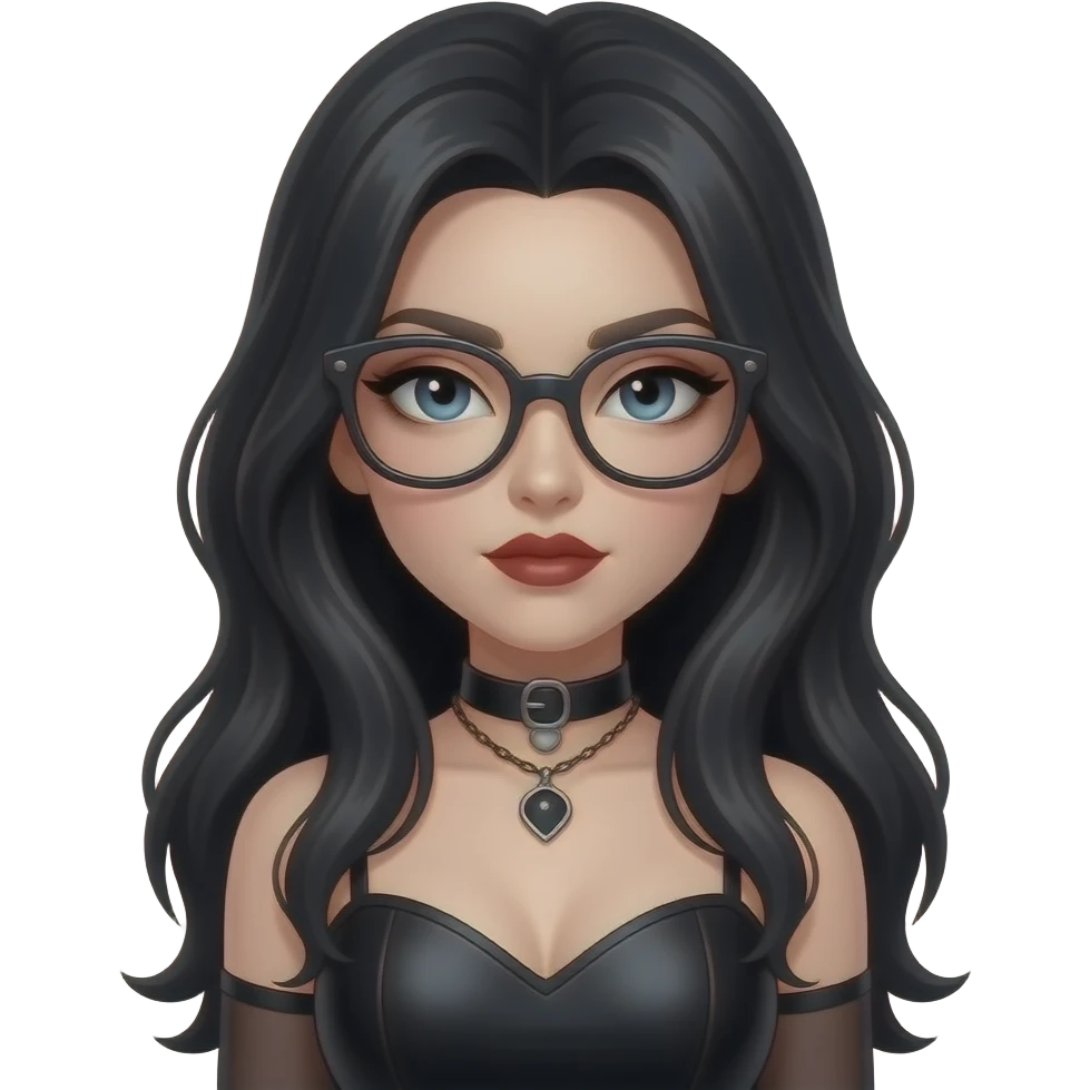 Sexy gothic scientist emoji
