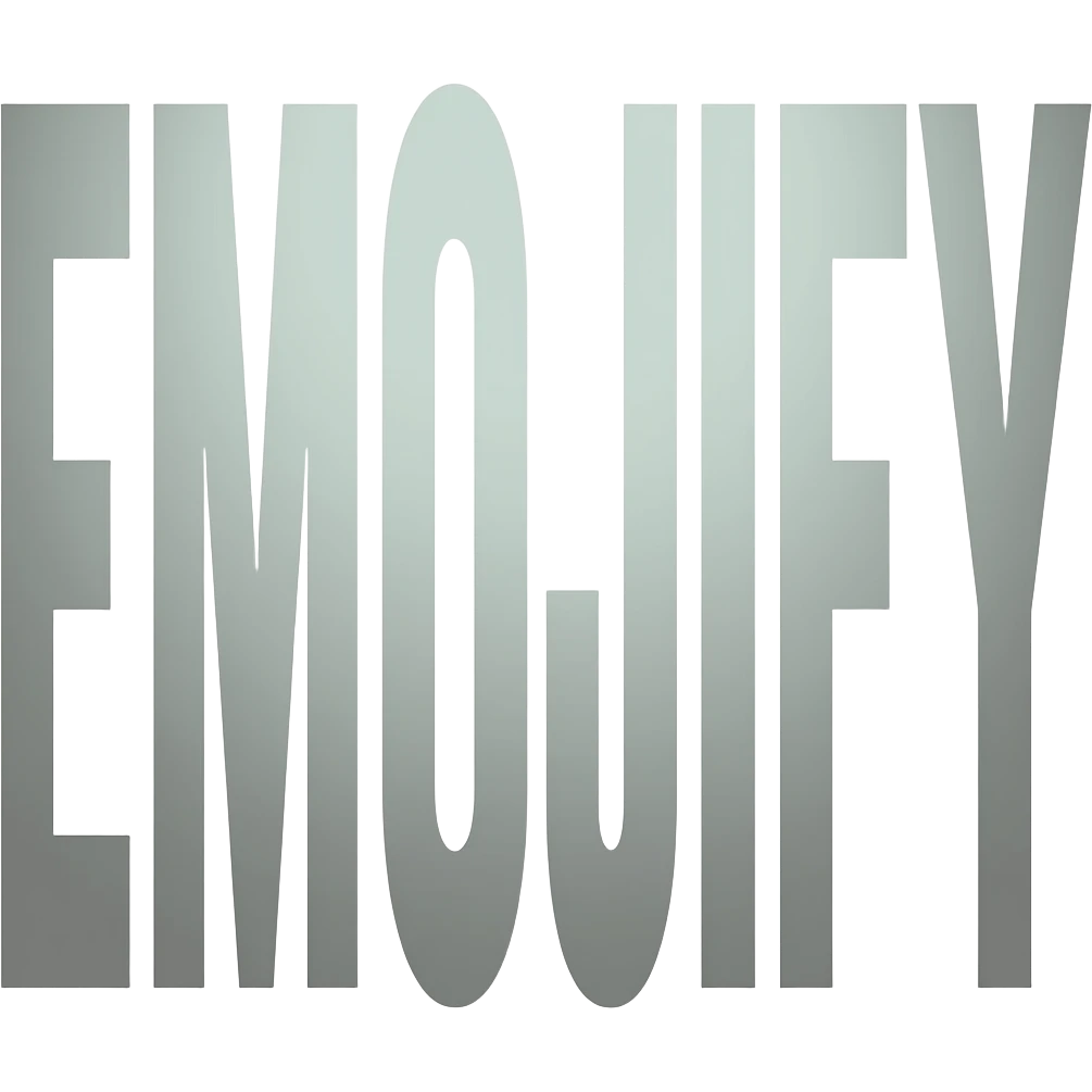 Text "EMOJIFY" is stretched in height and width emoji