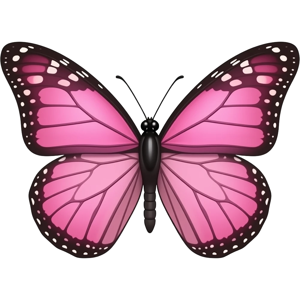 Pink butterfly emoji