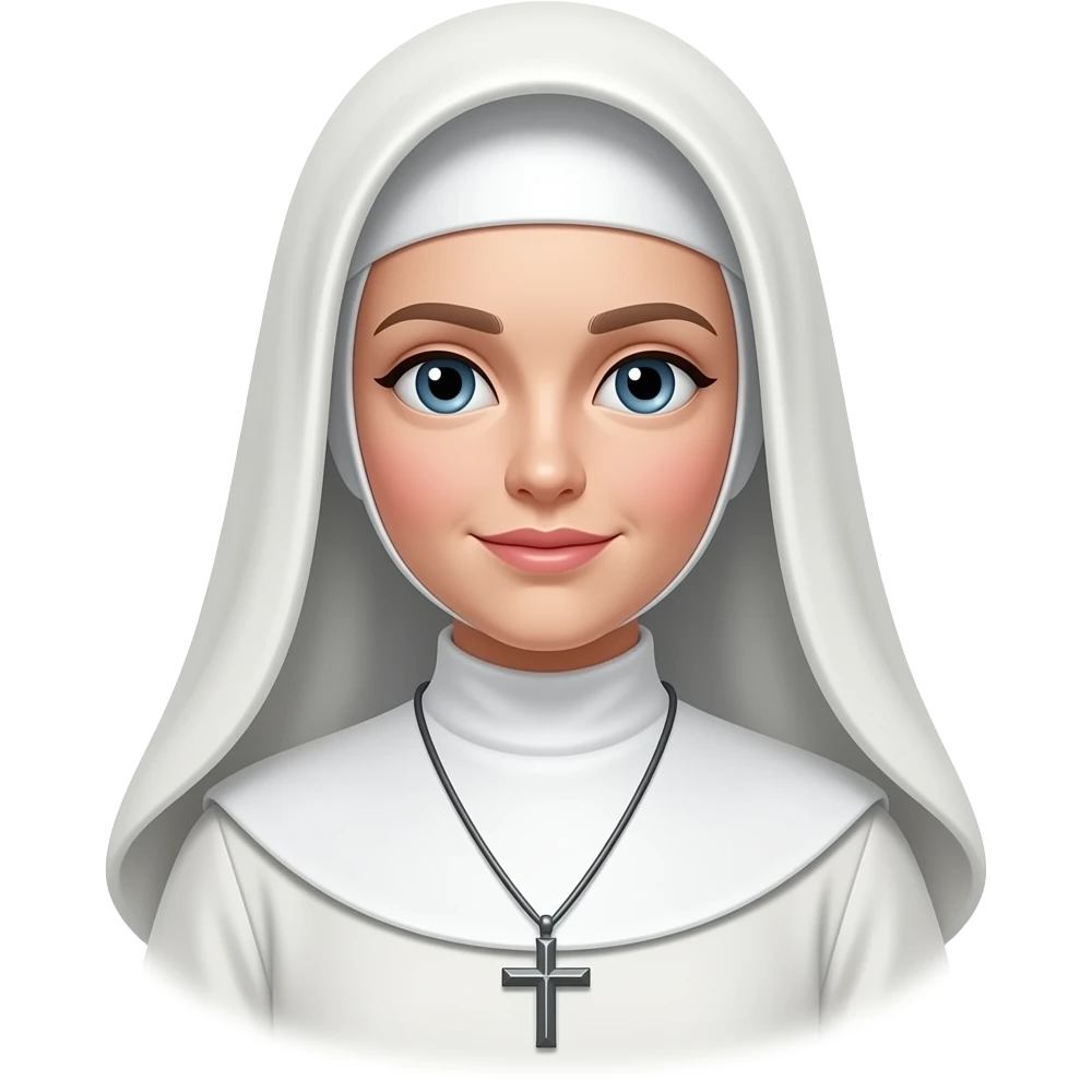 White dressed nun ethereal emoji