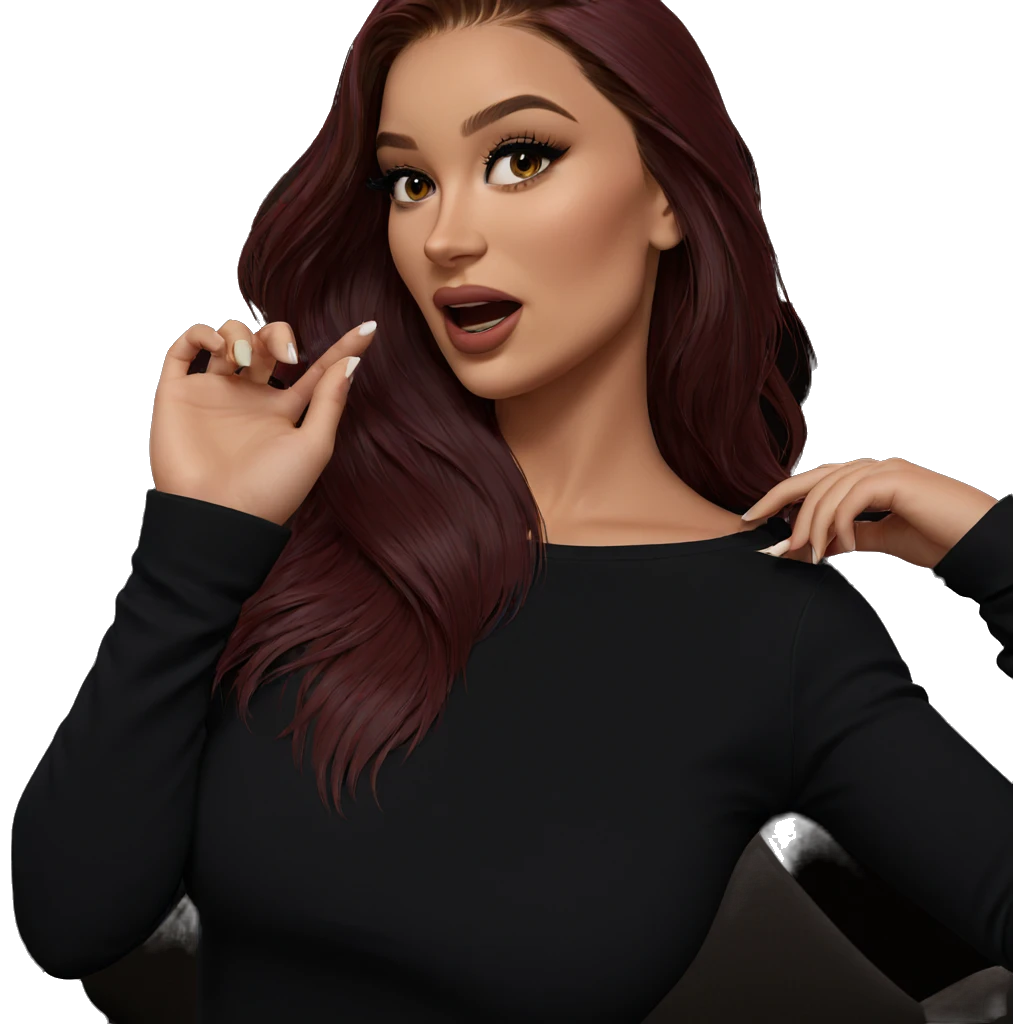 girl in black shirt emoji