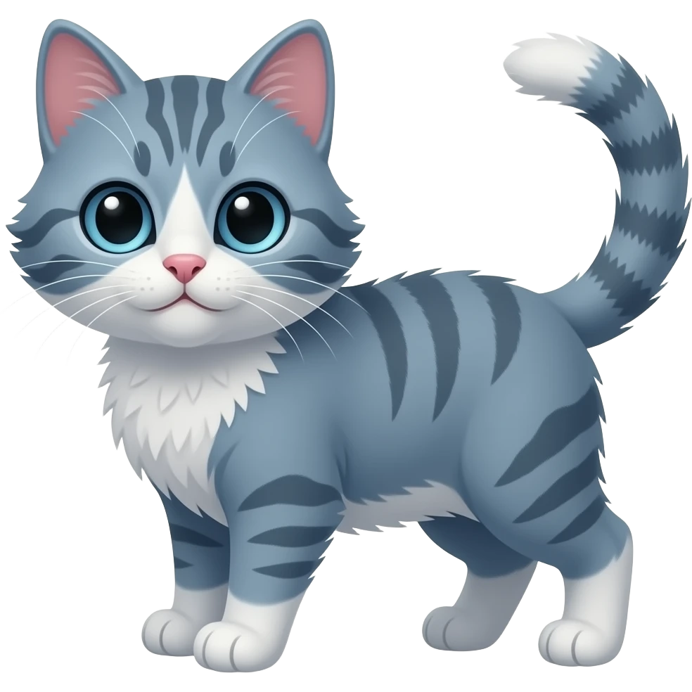 Blue kitten emoji