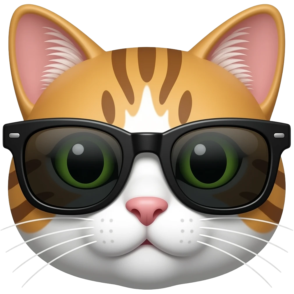 Cat wearing sunglasses emoji
