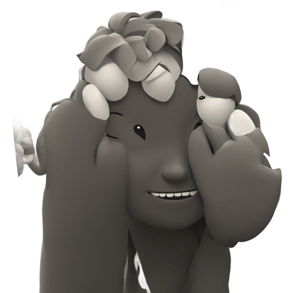 smiling girl in monochrome style emoji