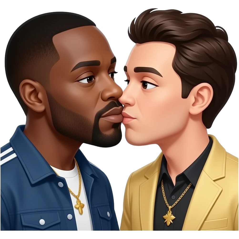 Pdiddy kisses Jeffrey Espsrein emoji