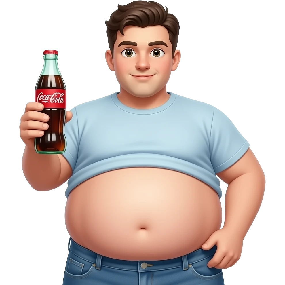 Zrób chłopak 19 latek z cola brzuchem🫄🏼 brzuch ma kształt jak balon + twarty brzuch + super ekstremalnie ogromny brzuch i trzyma coca-cole emoji