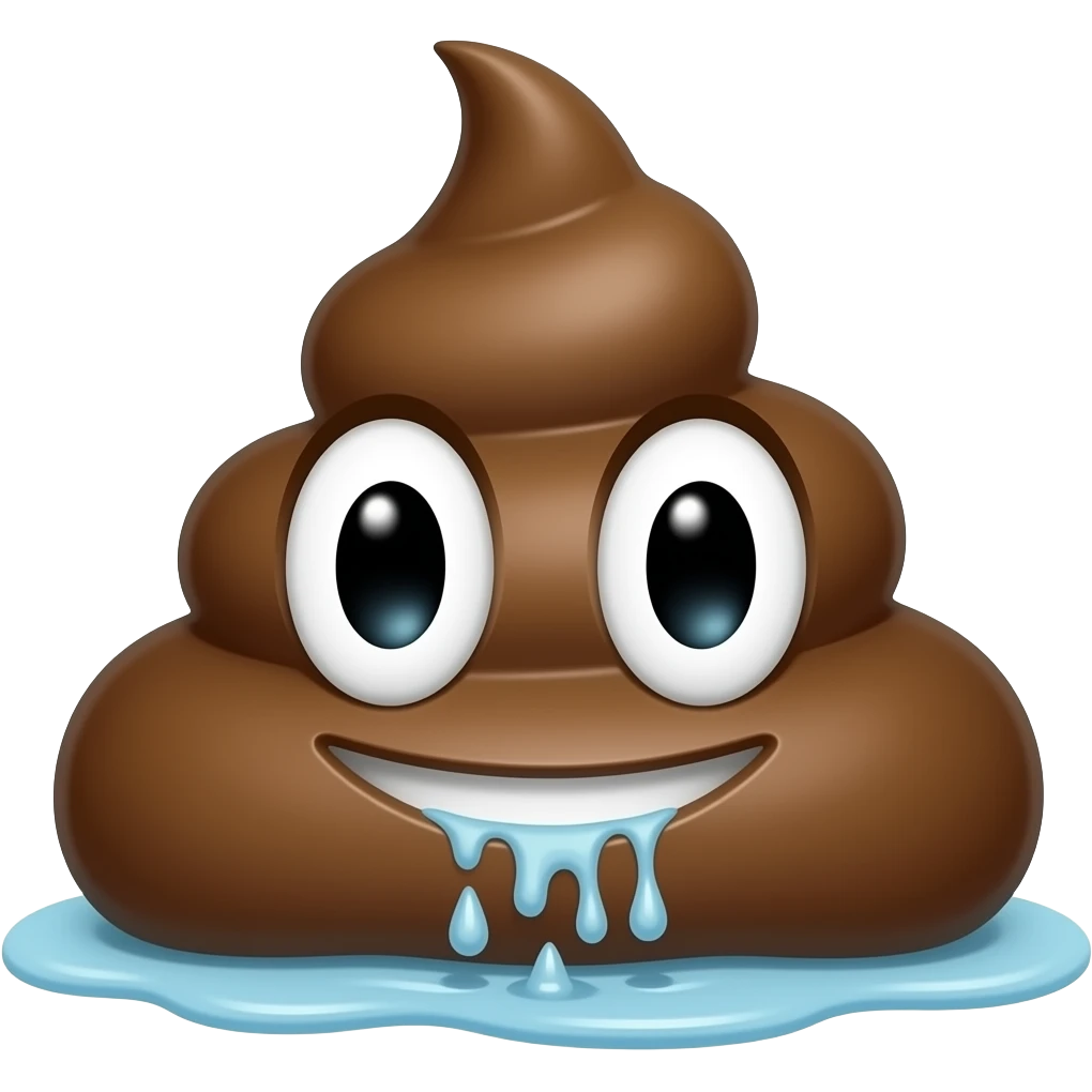 flushing poop, in the toilet in the form of the Ubisoft logo emoji
